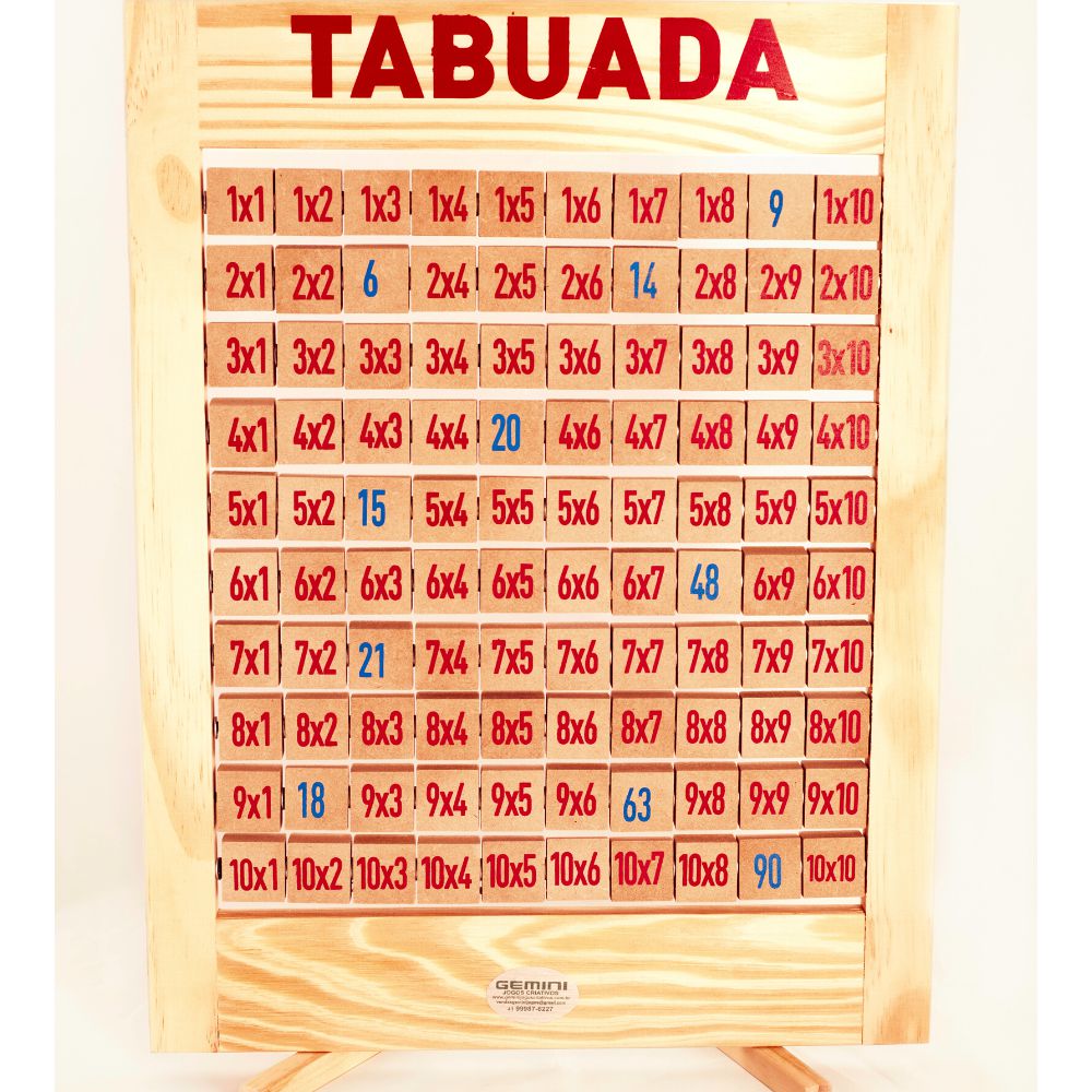 Jogo Simple Table - Tabuada Divertida de Madeira – estudebrink