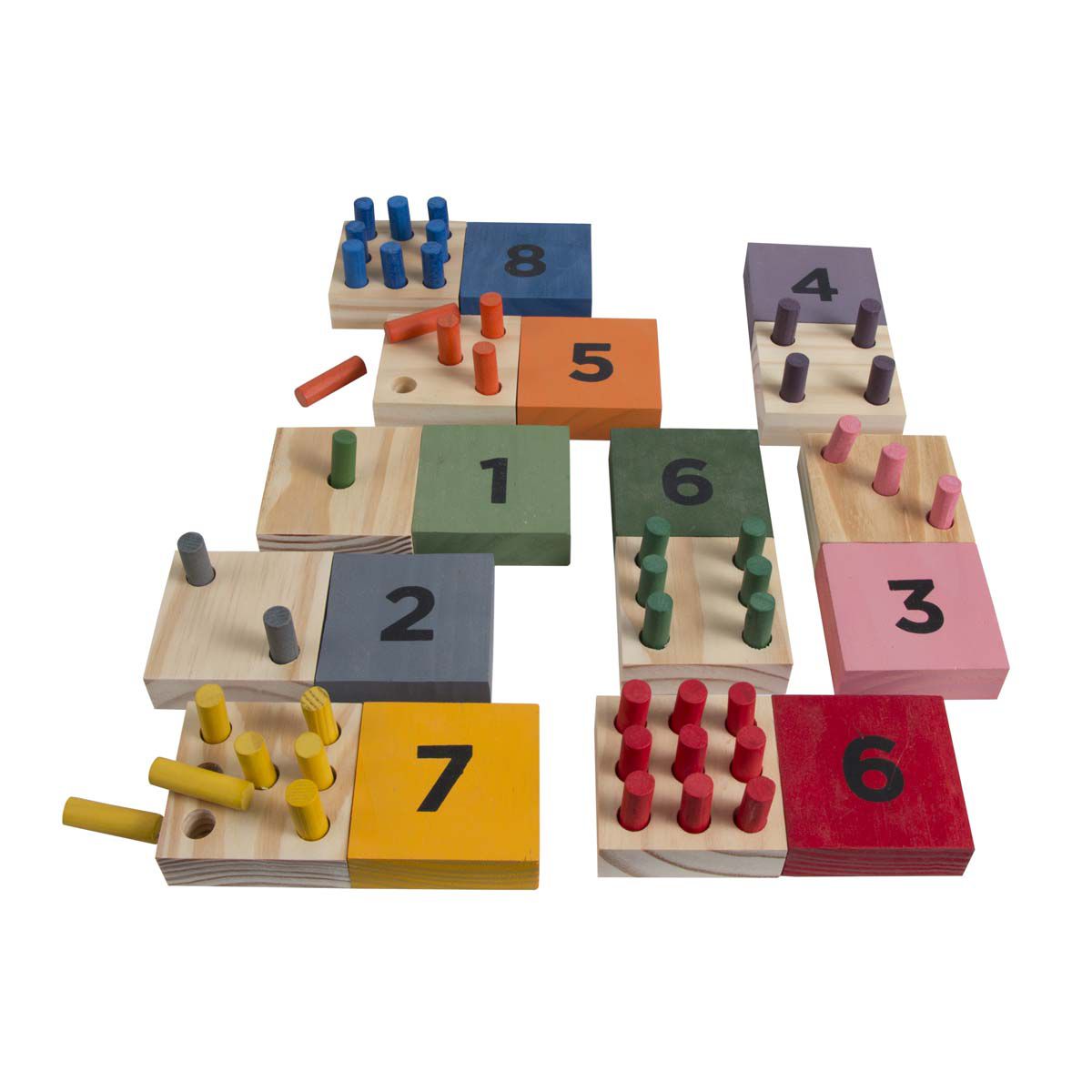 Jogo Montessori de Pinos - Brinquedos Educativos e Pedagógicos