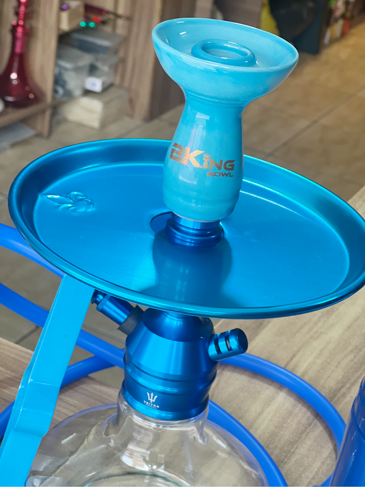 KIT NARGUILE TRITON ZIP COMPLETO - AZUL - Tabacaria Premium