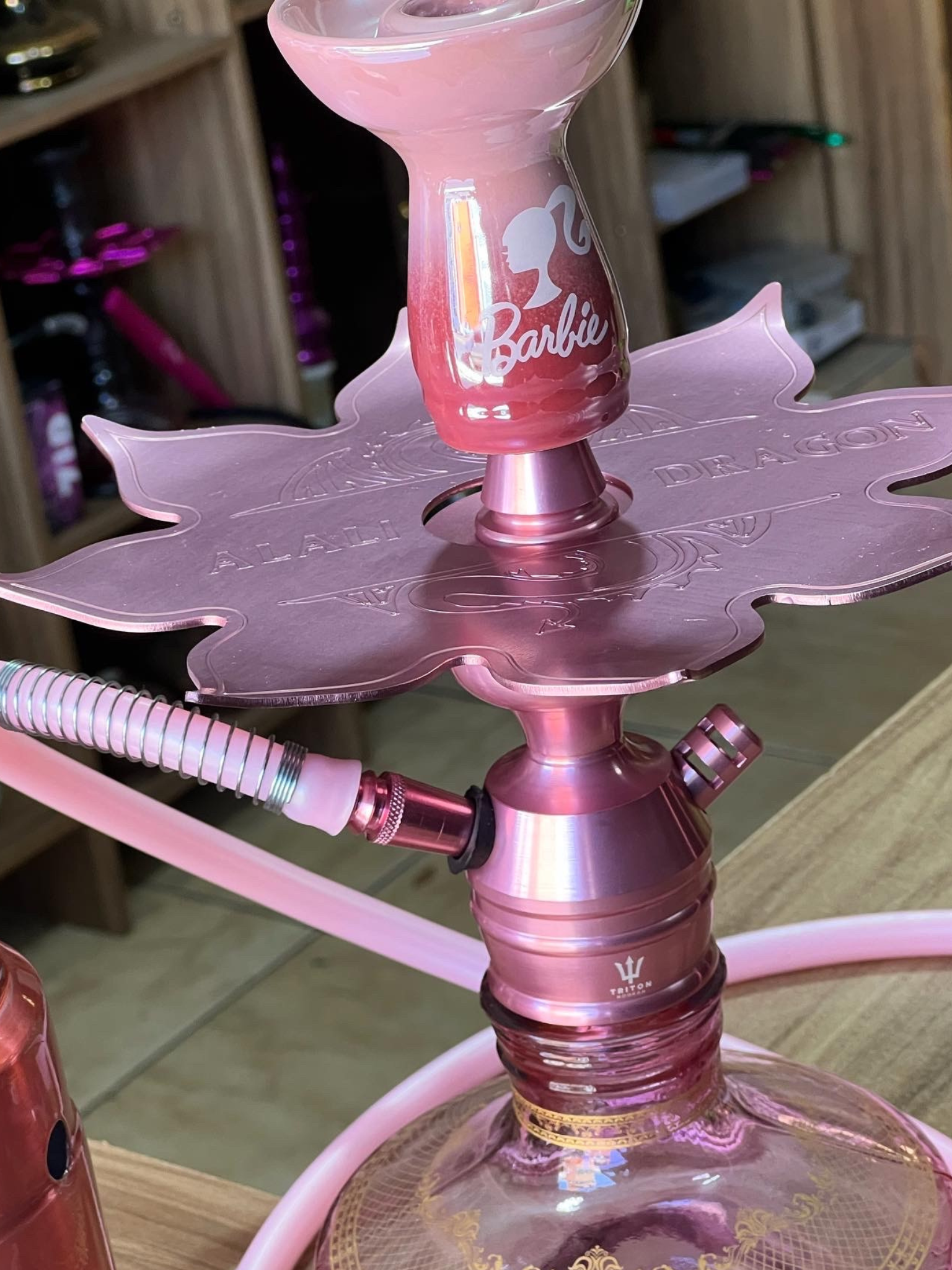 KIT NARGUILE TRITON ZIP COMPLETO - ROSÊ BARBIE - Tabacaria Premium