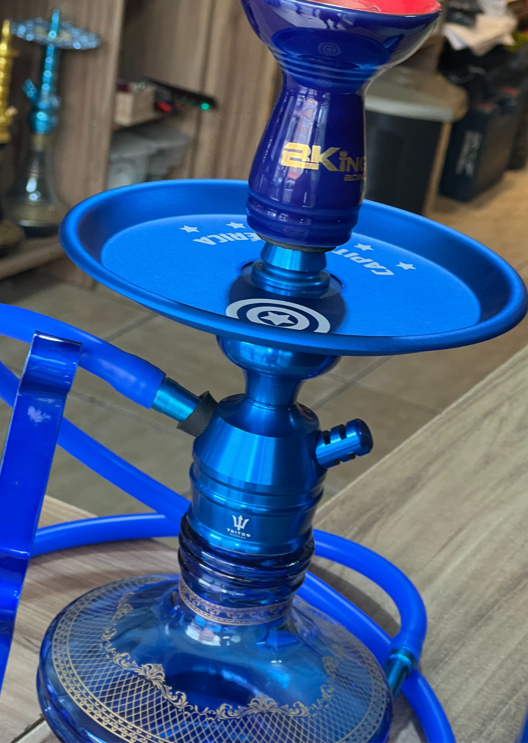 Narguile Triton Zip Completo - Azul - Tabacaria Premium