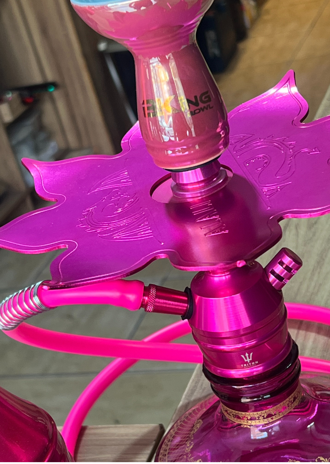 Narguile Triton Zip Completo - Rosa Pink - Tabacaria Premium