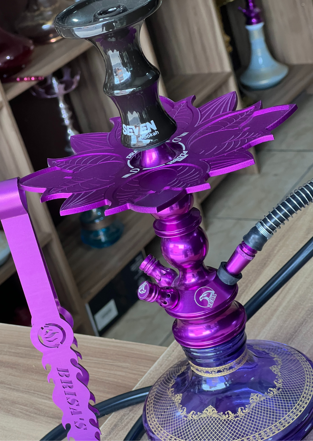 NARGUILE ZEUS SINGLE COMPLETO - ROXO - Tabacaria Premium