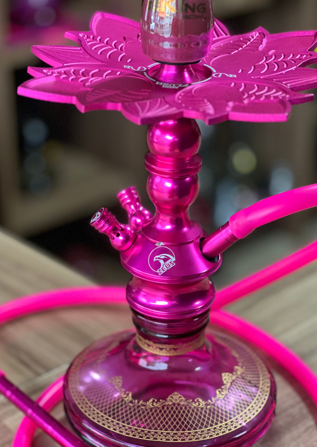 Narguile Zeus Single Completo - Rosa Pink - Tabacaria Premium