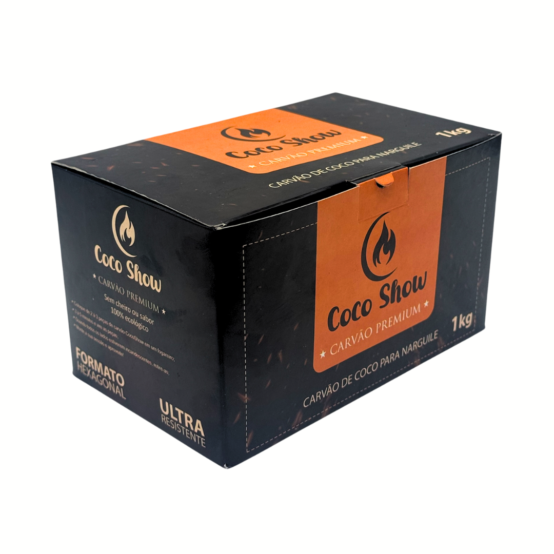 Carvão Narguile Coco Show- 1kg - Tabacaria Premium