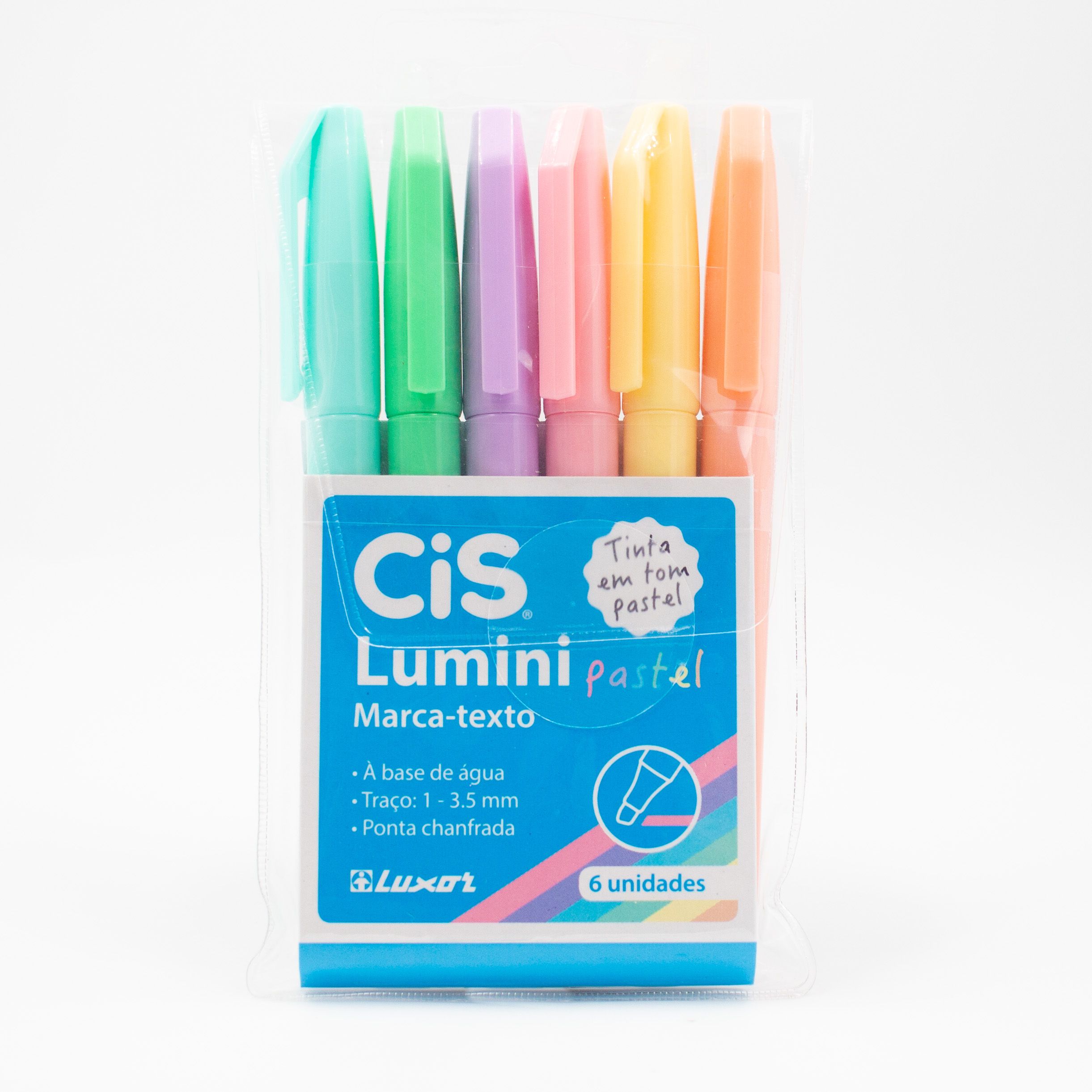 Marcador de Texto Cis Lumini Tons Pastel c/6 - Big Nunes Comercial