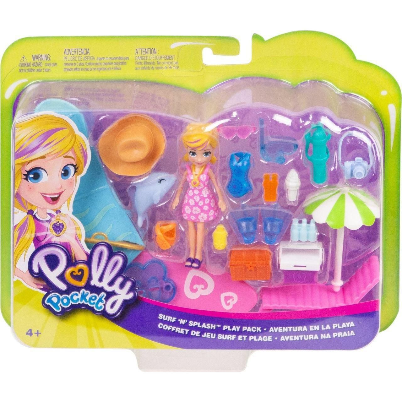 Mini Boneca - Polly Pocket - Polly com Veículo - Carro de