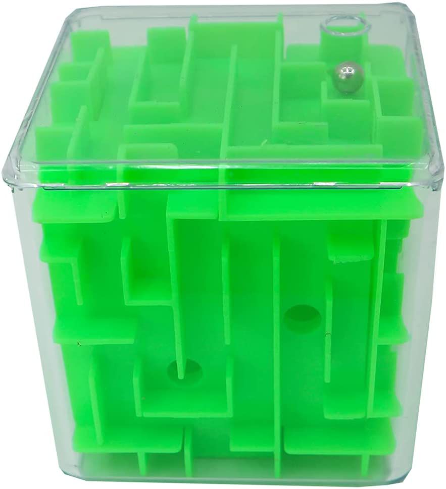 Cubo Labirinto 3D - Gioco Rompicapo In Plastica ABS - Allenamento Mentale Per Bambini E Adulti - Diametro 6,9 Cm