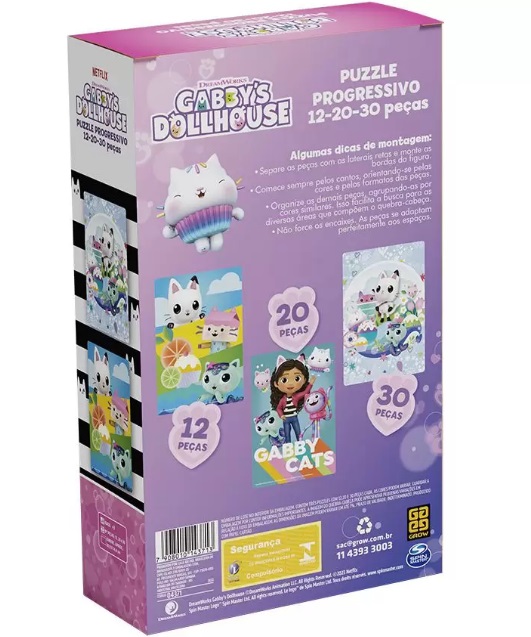 Quebra-Cabeça Progressivo Gabby's Dollhouse 04371 - Grow - Happily ...