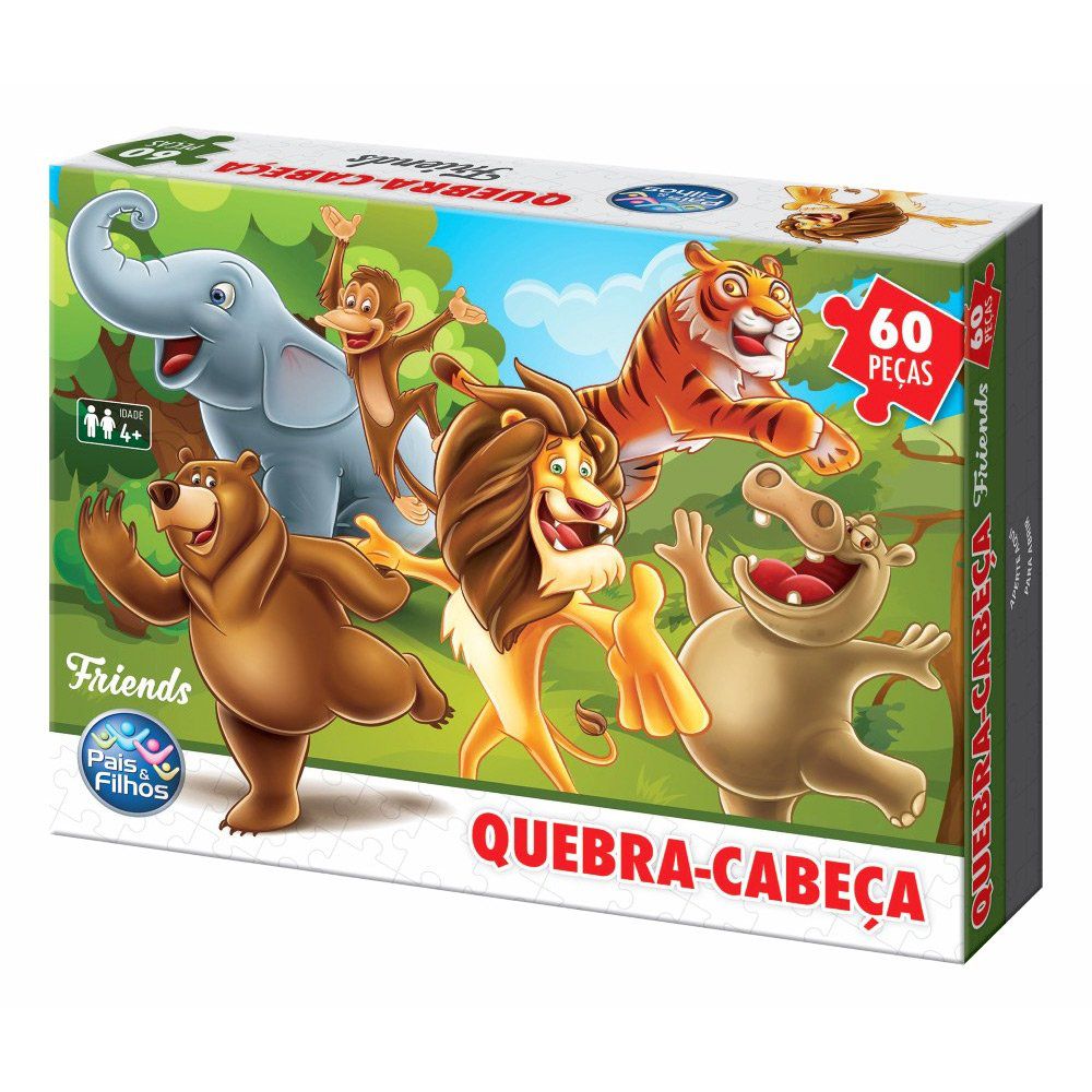 Quebra Cabeça Infantil Pais & Filhos Premium Friends 60 Peça