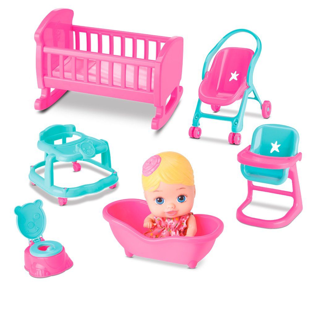 Boneca Little Dolls Casinha Divertoys Happily Brinquedos