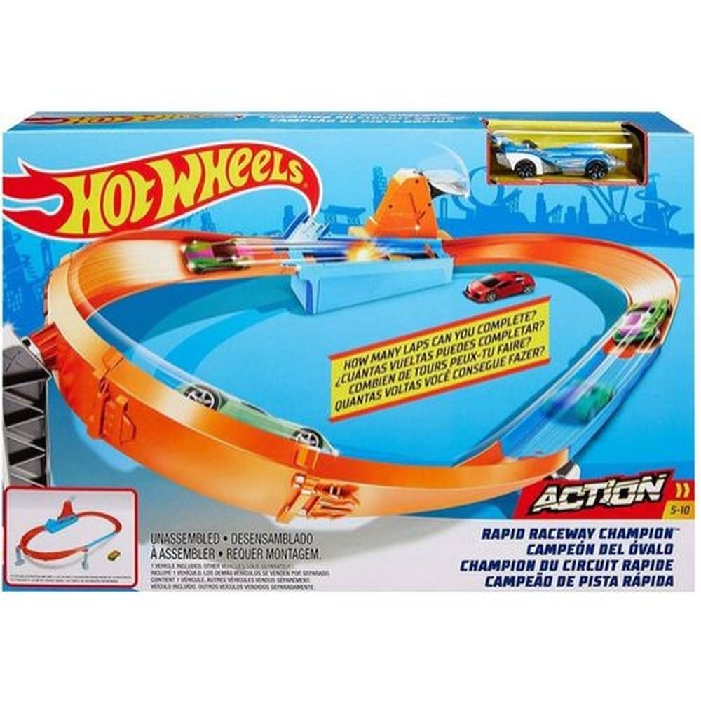 Hot Wheels - Pista de carros de brinquedo com garagem definitiva e