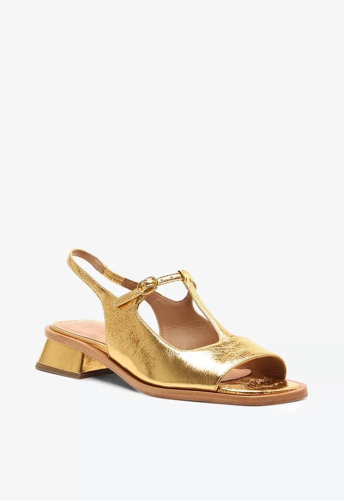 Sandalia vicenza store dourada