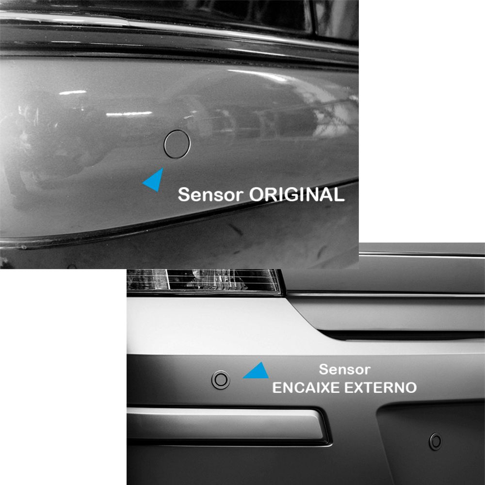Sensor de Estacionamento Oem Acabamento Original Preto Brilho 16,5mm ...