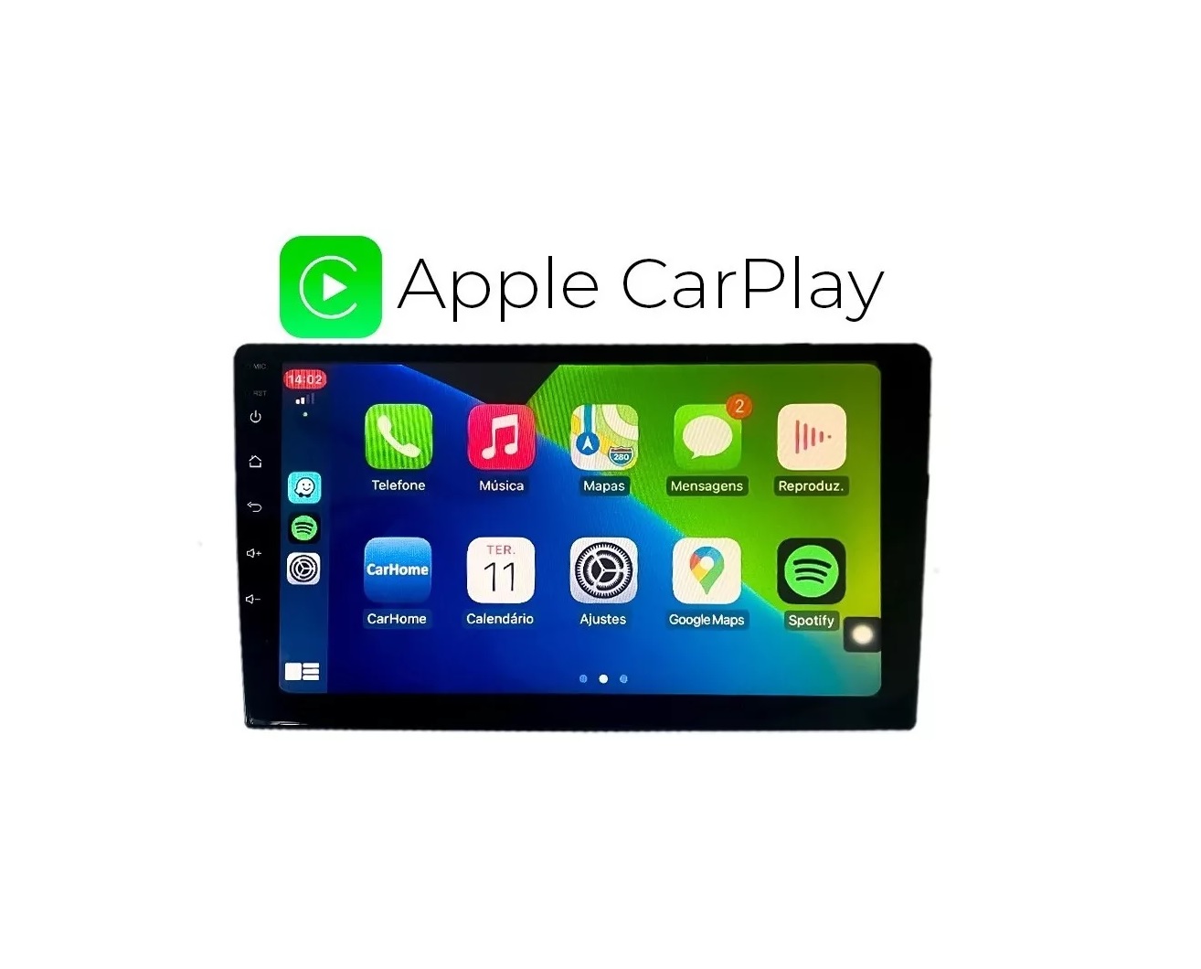 Central Multimídia 9" Renault Sandero Logan Carplay Android Auto ...