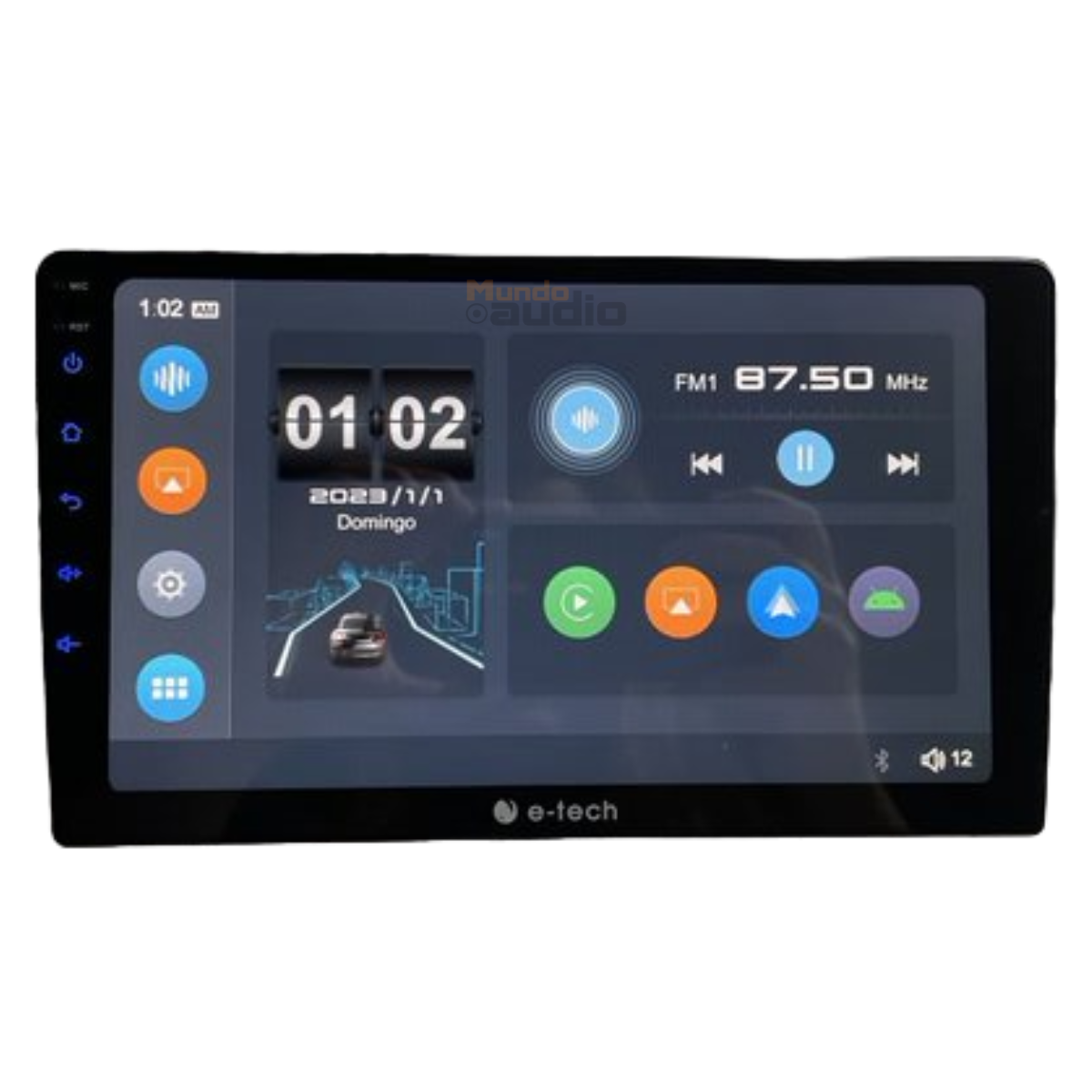 Central Multimídia 9" Renault Sandero Logan Carplay Android Auto ...