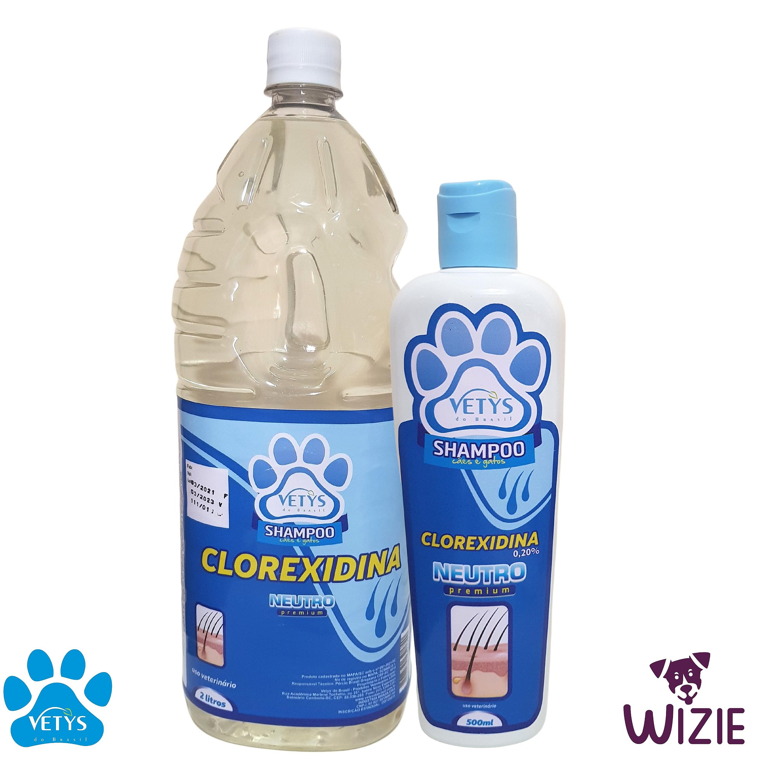 Shampoo Clorexidina - Wizie Pet - Para o seu Banho e Tosa
