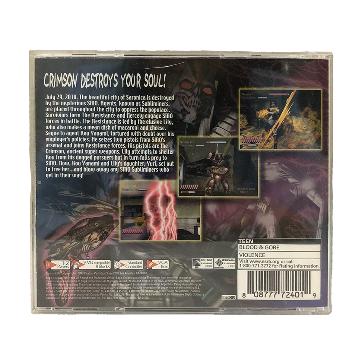 Jogo Death Crimson OX DreamCast MeuGameUsado