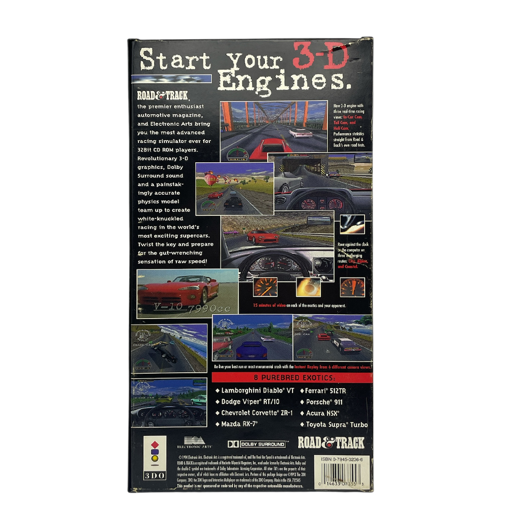 Notice D'instruction The Need For Speed Sur 3DO – Bon état
