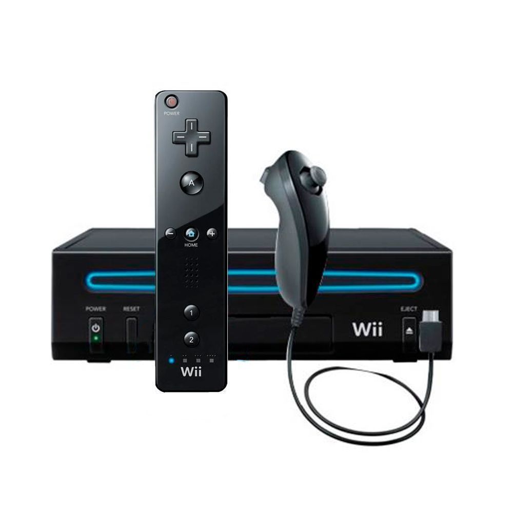 Nintendo Wii Preto na caixa, completo e desbloqueado - Funcionando