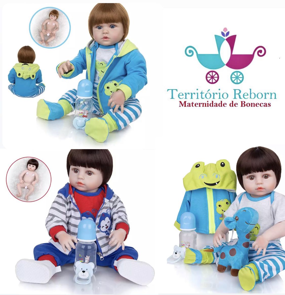 Boneca Bebê Reborn Menino 47 Cm Silicone - 10x Sem Juros