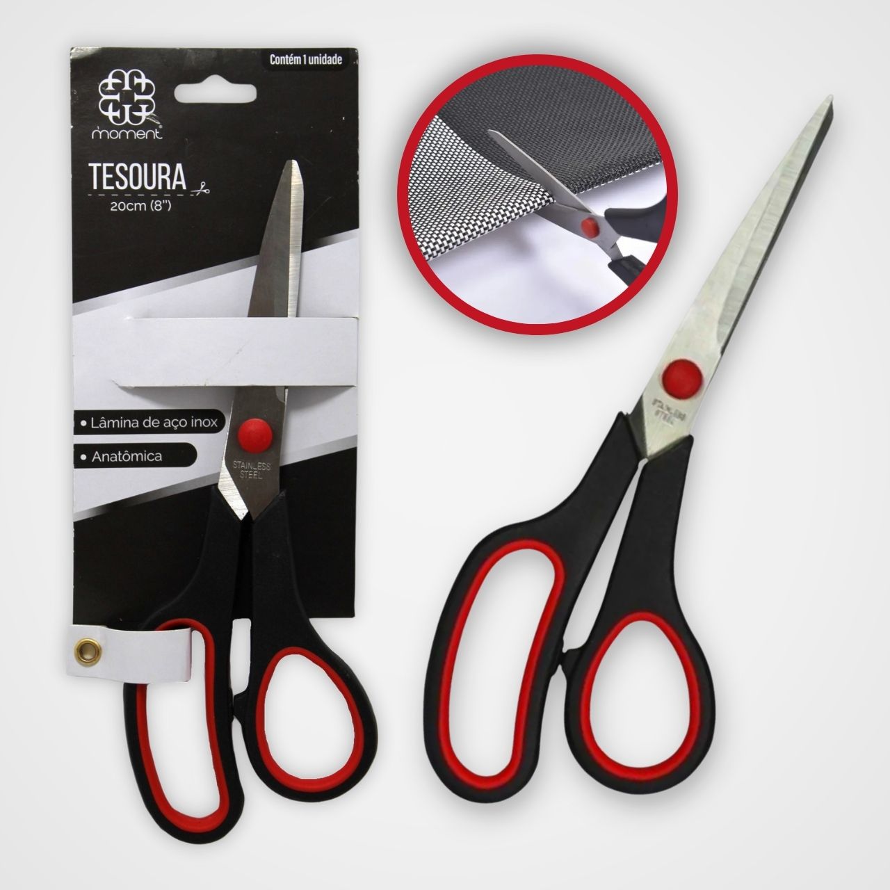 Tesoura Multiuso 8" Anatômica Aço Inox - Patricinha