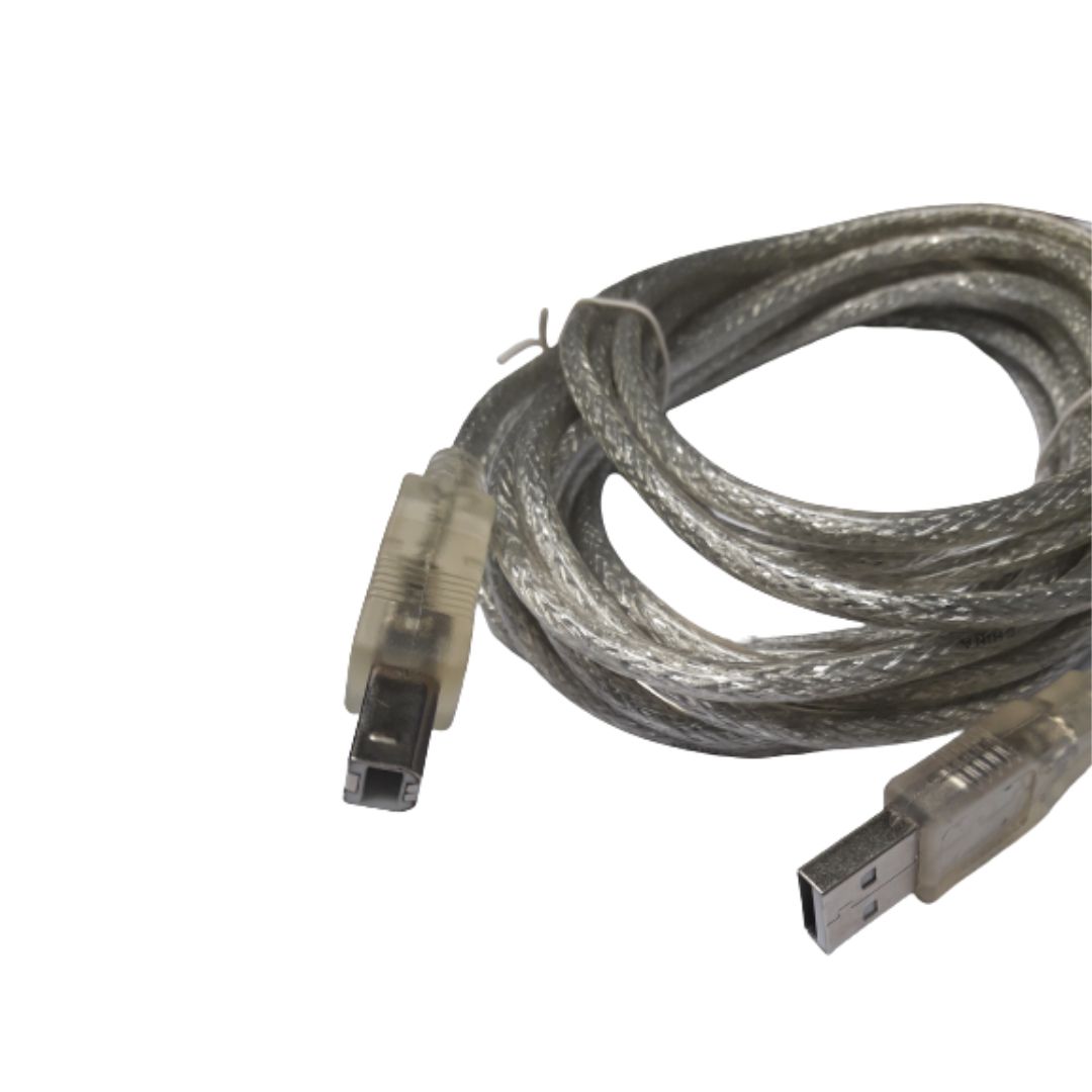 LANBERG Cavo USB 2.0 AM-BM Con Ferrite, 5 Metri, Trasparente, Per Stampanti E Periferiche