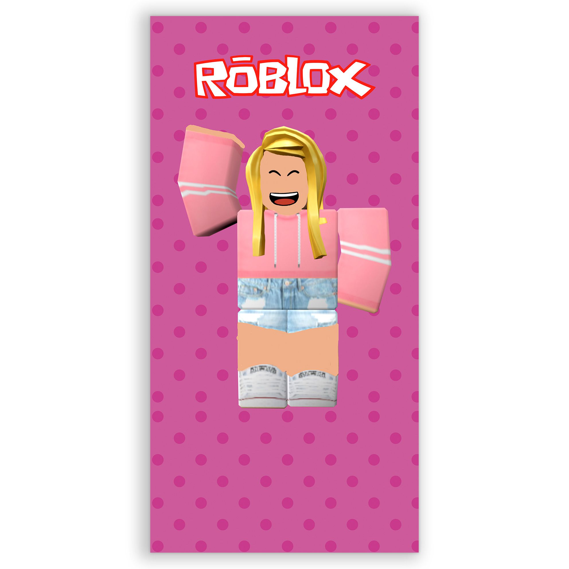 Painel Retangular Tecido Sublimado 3D Roblox Menina WRT-4239 - Wear  Sublimações