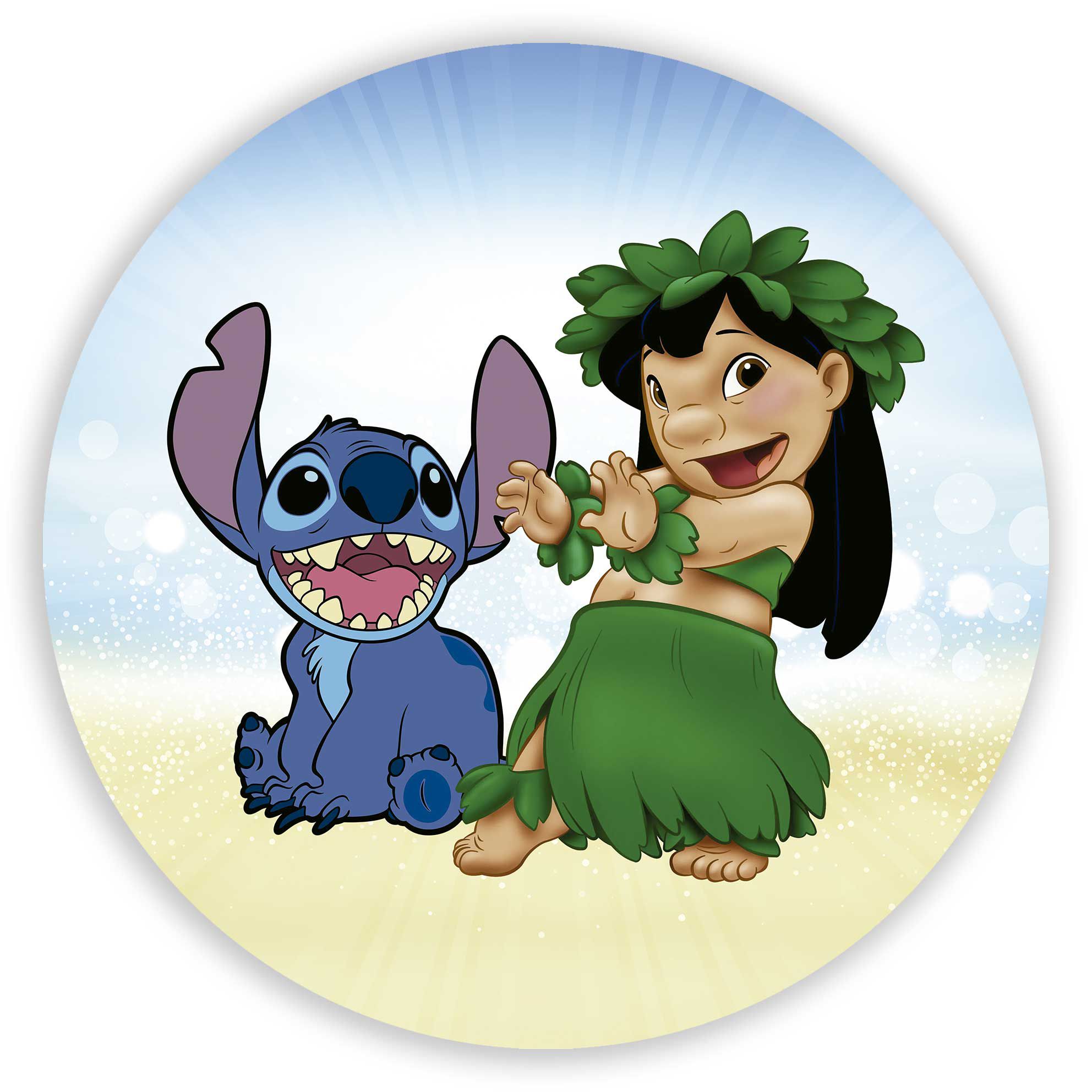 Painel Redondo Tecido Sublimado 3D Lilo Stitch WRD-6398 - Wear Sublimações