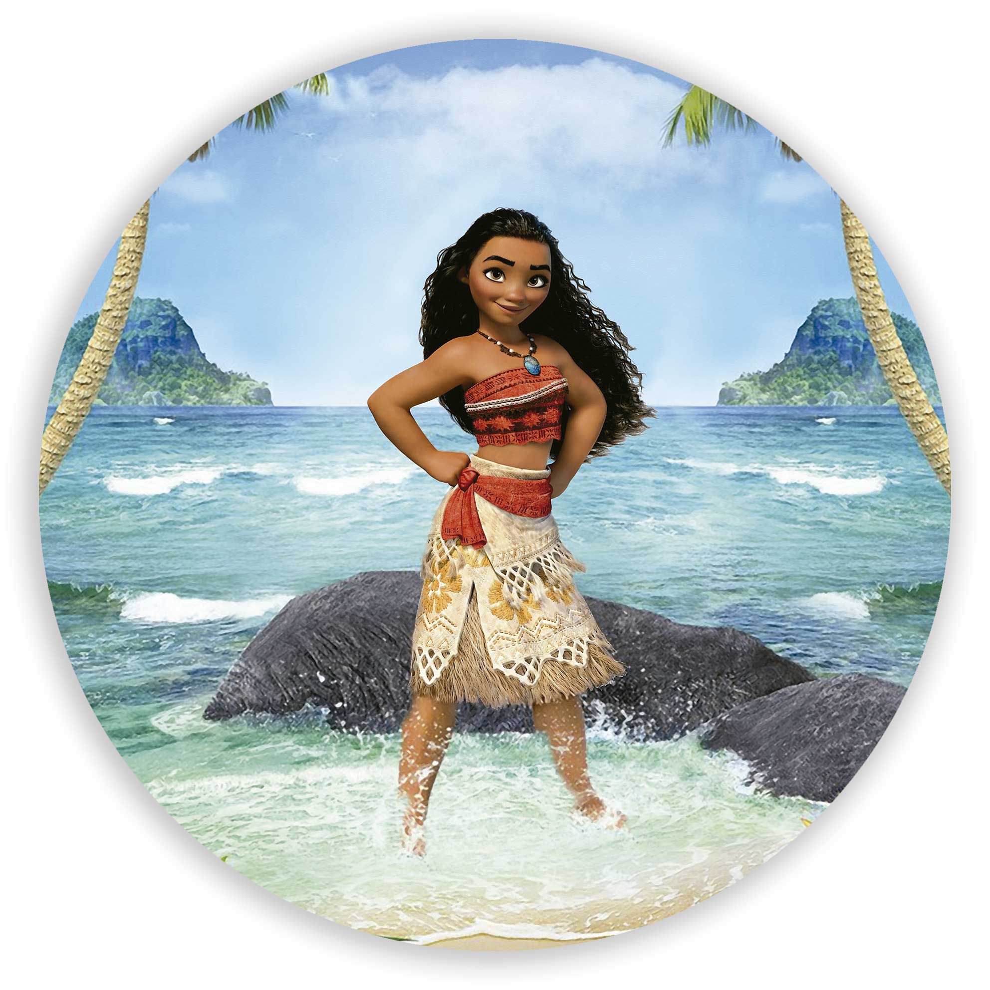 Painel Redondo Tecido Sublimado Moana 1,5 De Diam