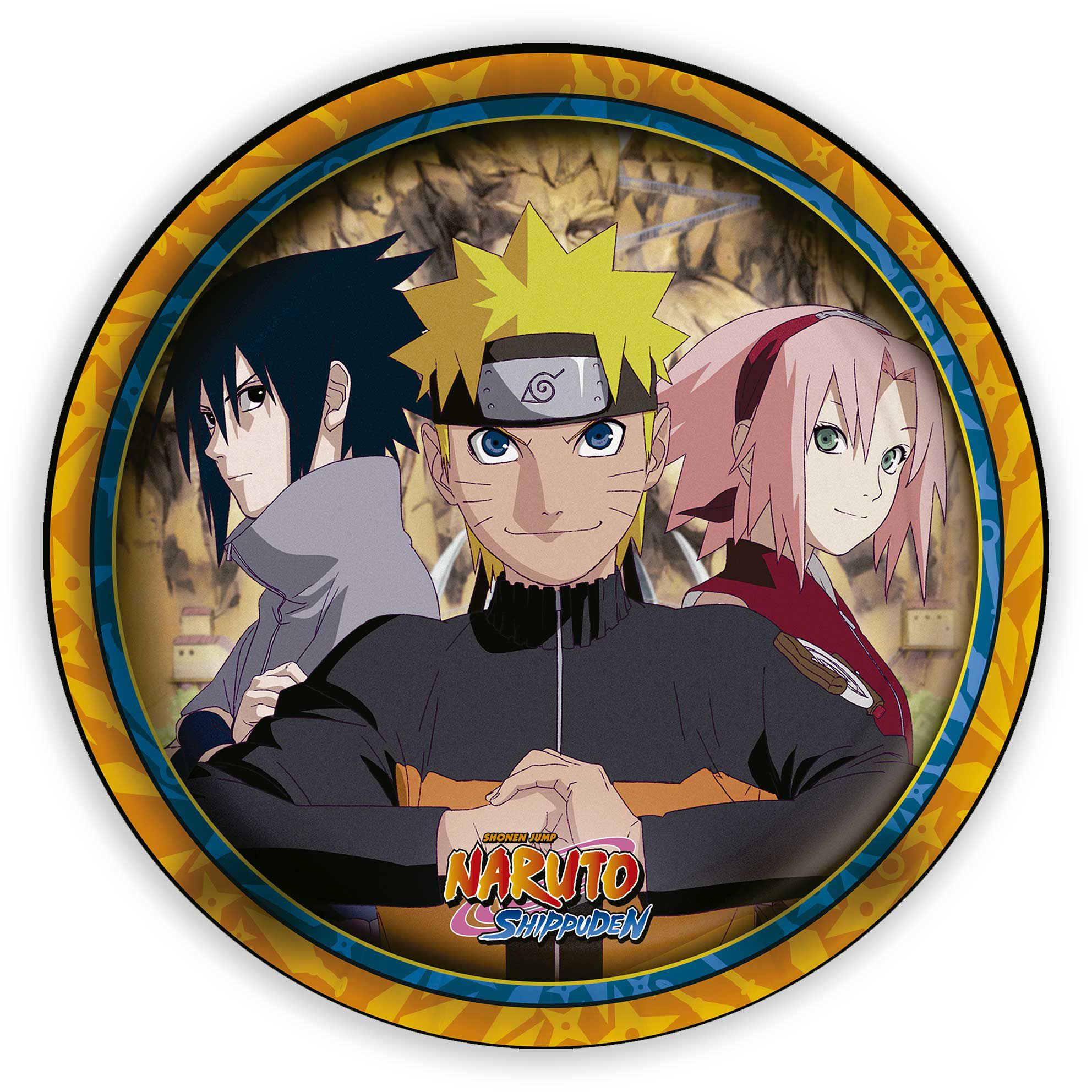 Painel Redondo Tecido Sublimado 3D Naruto Kakashi Hatake FRD-4466