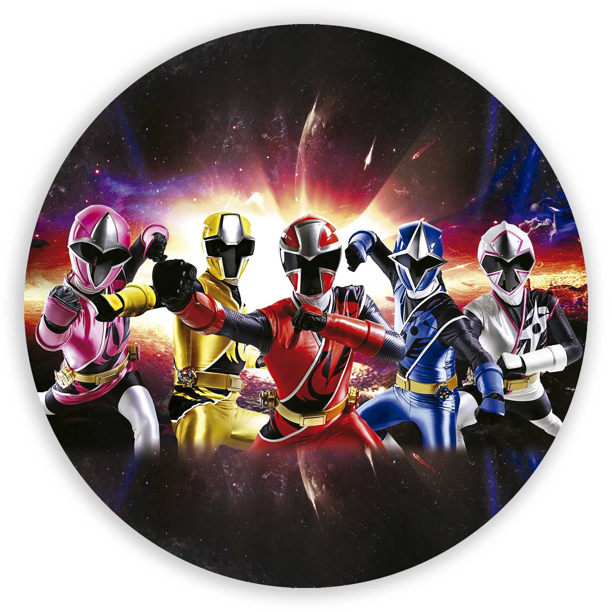 Painel Redondo Power Rangers Sublimado D Sublitex painéis sublimados