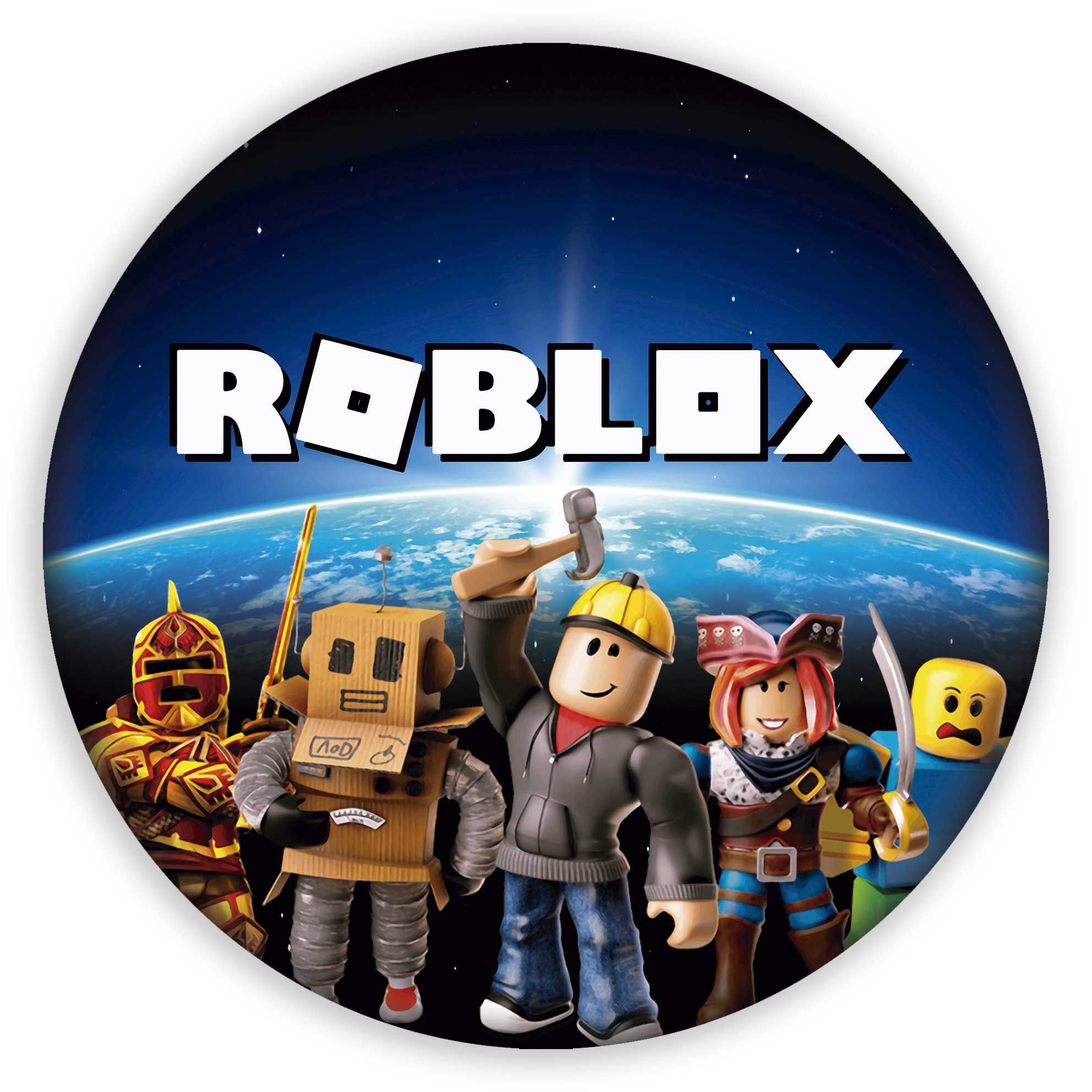 Painel Redondo Tecido Sublimado Roblox 1,5 De Diam em Promoção na