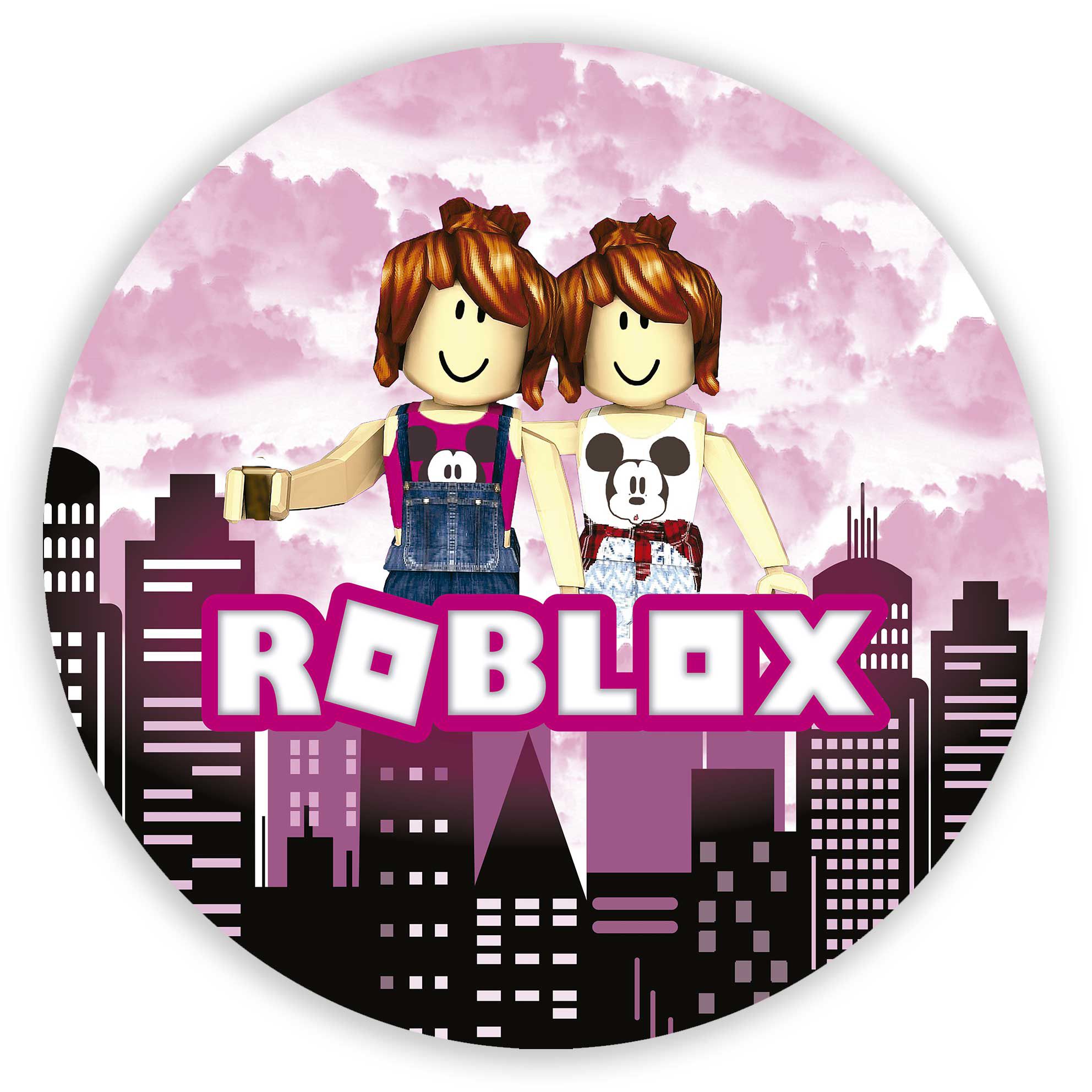 Painel Redondo Tecido Sublimado 3D Roblox Menina WRD-3825 - Wear Sublimações