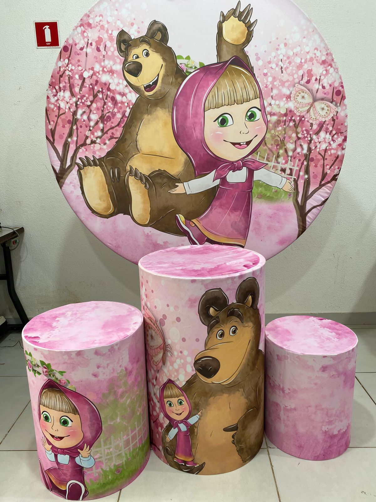 Feir o kit redondo e trio sublimado 1 50cm de di metro 45x38 58x44