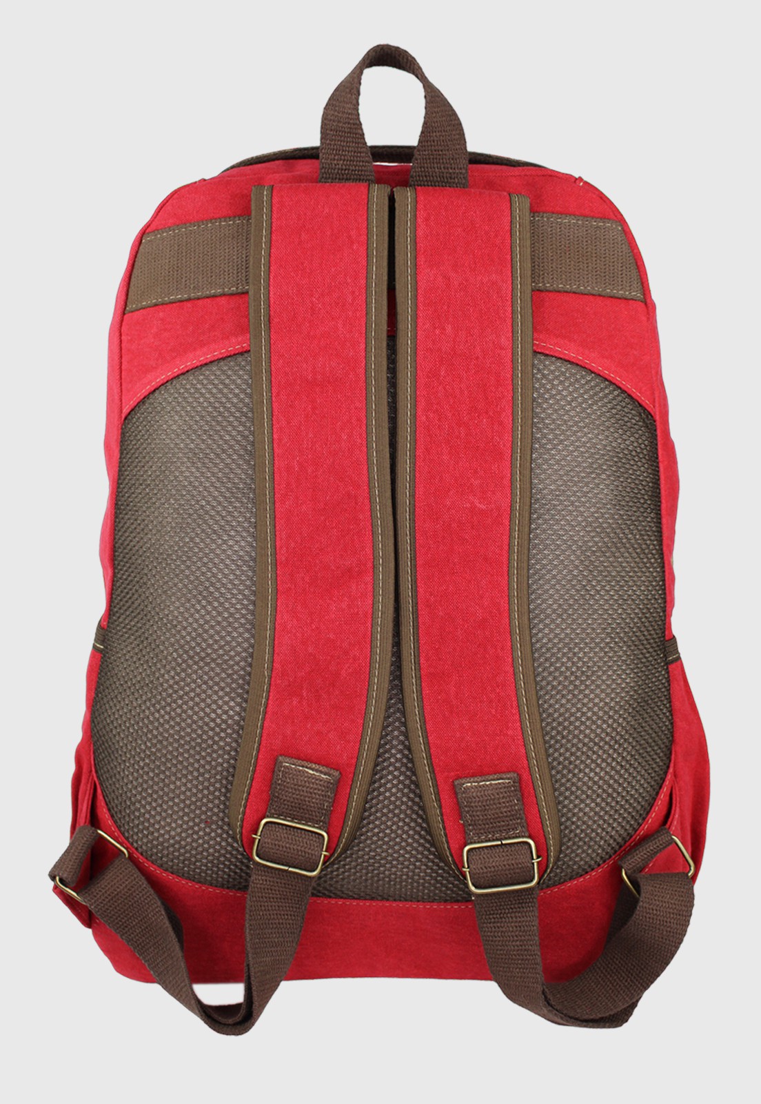 Mochila Lenna's De Lona Grande Masculina Feminina Vermelha A018