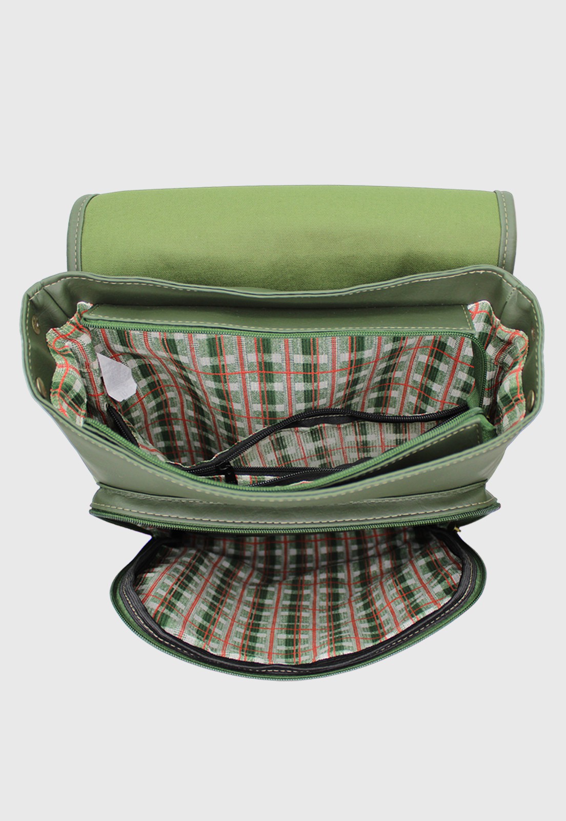 Mochila Executiva Vintage Material Sintético Verde LE01 - Lenna's