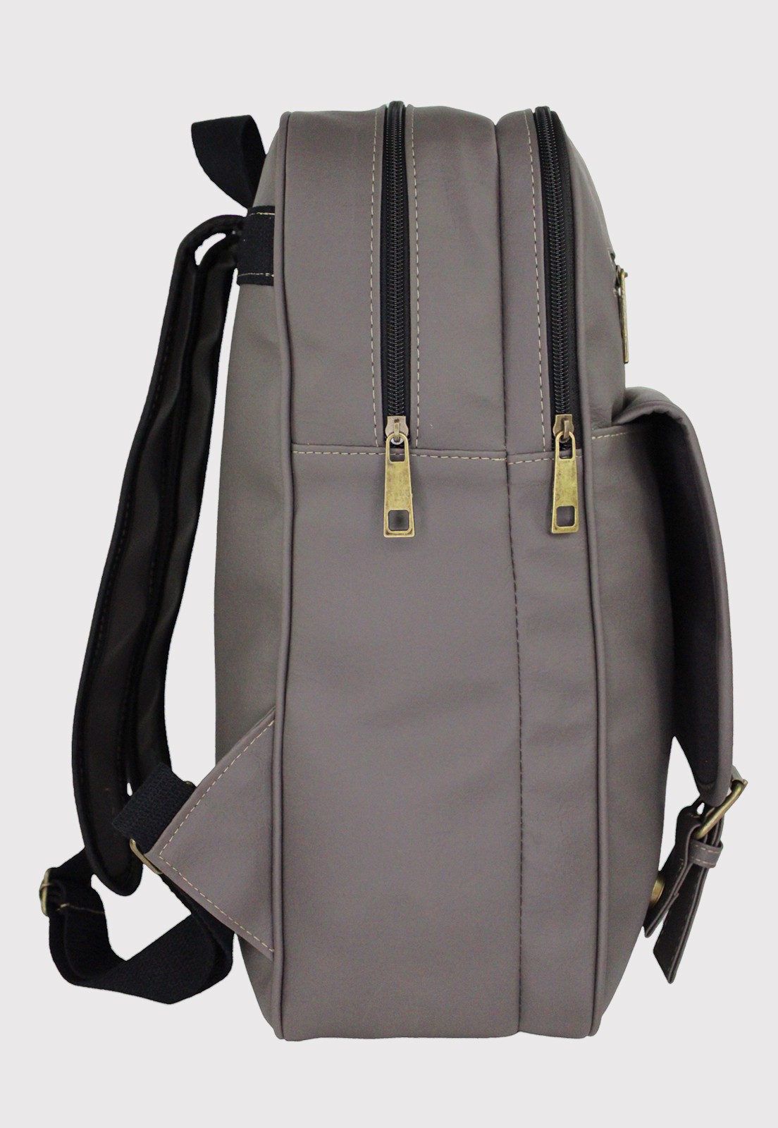 Mochila Executiva Vintage Masculina Feminina Cinza LE03 - Lenna's