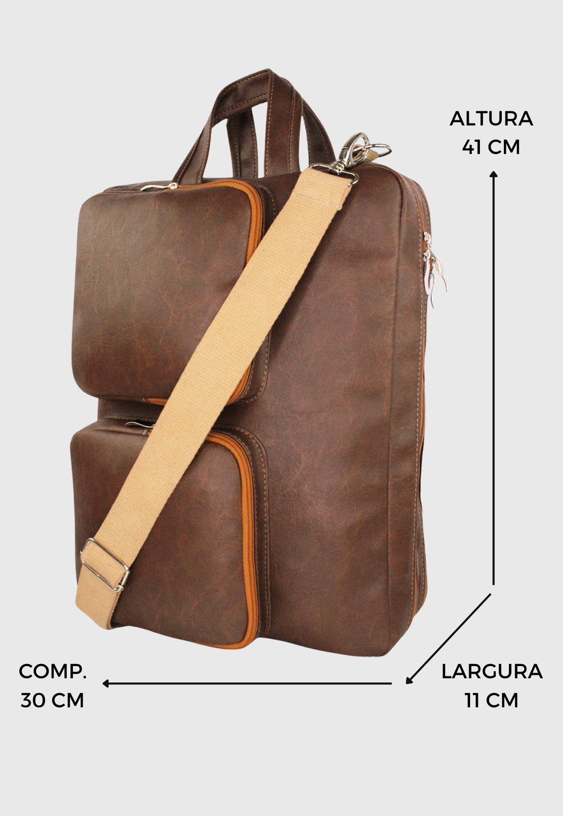 Bolsa Mochila Pasta Transversal Executiva Material Sintético