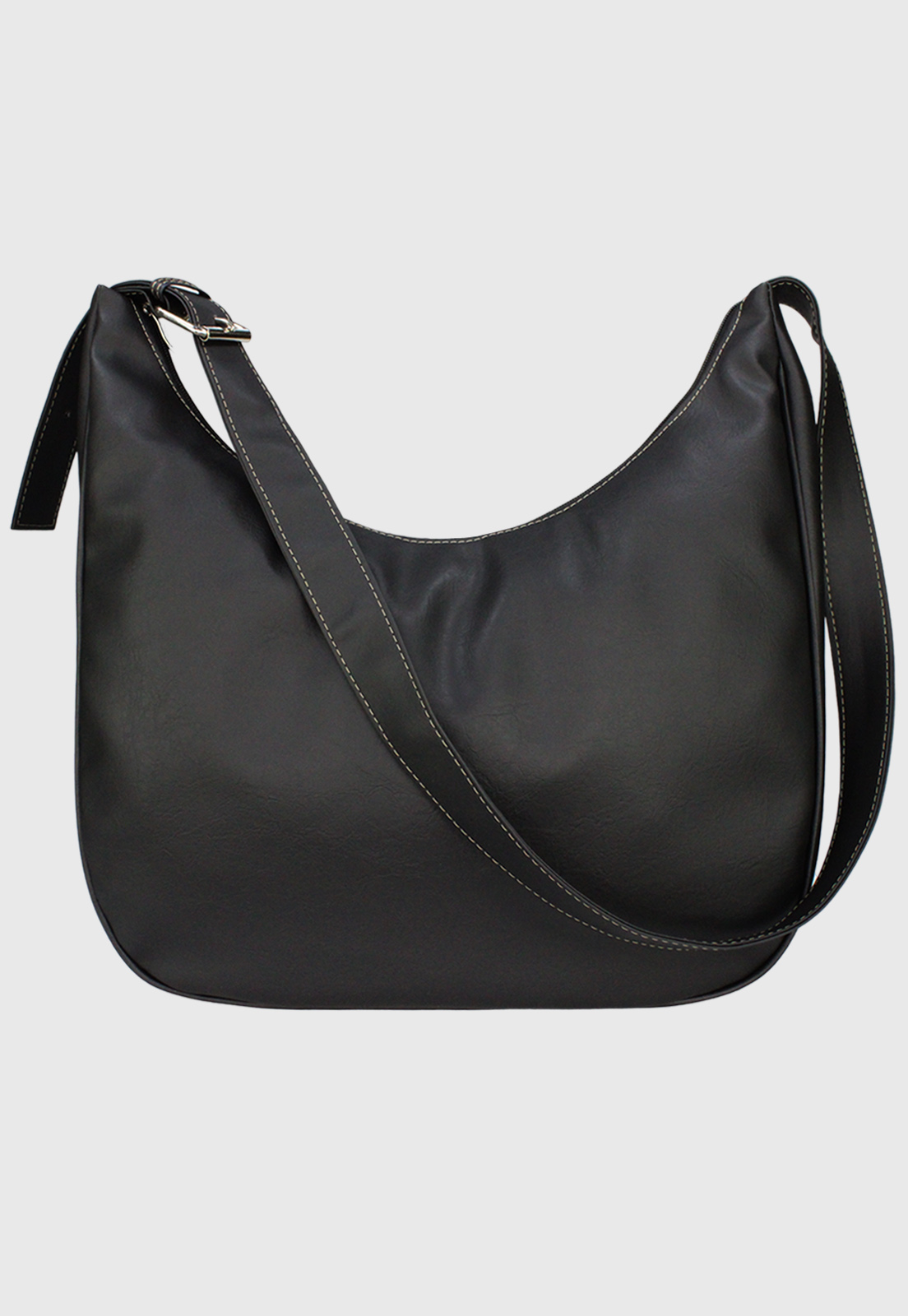 Hobo Bag Bolsa Transversal Tamanho Grande Casual Preta LE11