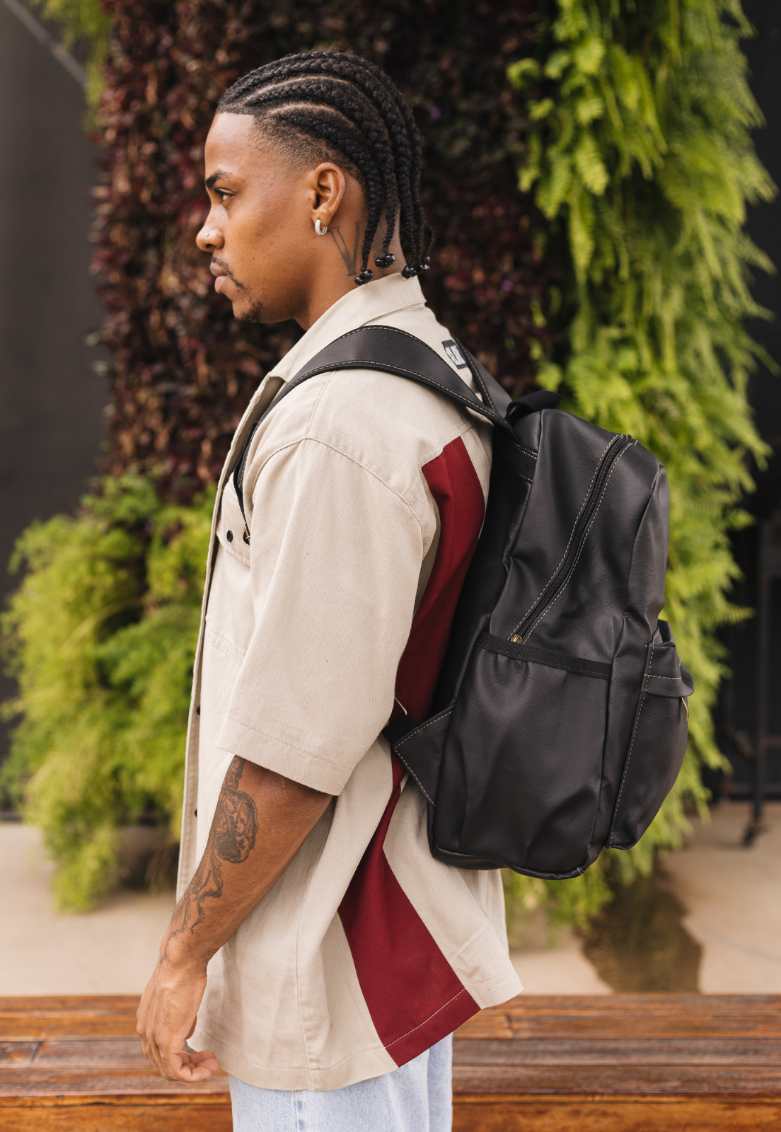 Lenna's Mochila Executiva Básica Masculina Feminina Preta LE12