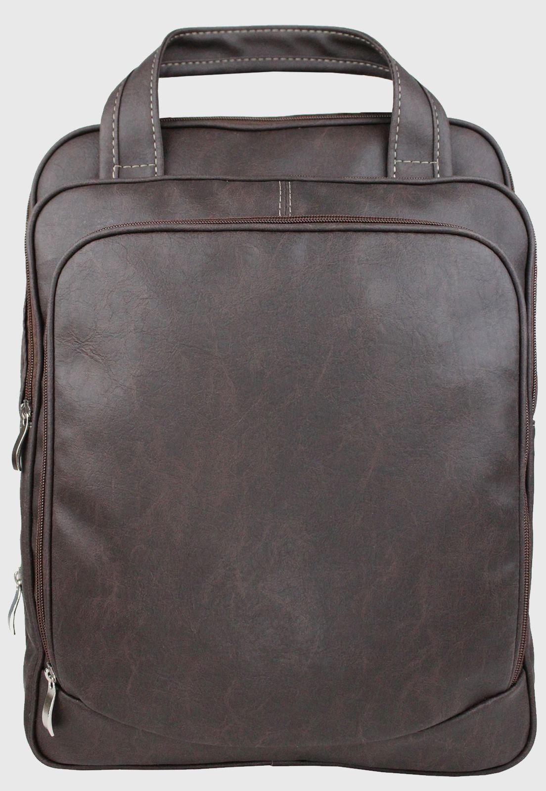 Bolsa Mochila Pasta Transversal Material Sintético Marrom A001