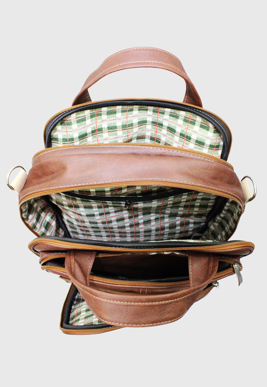 Bolsa Mochila Pasta Transversal Material Sintético Caramelo A001