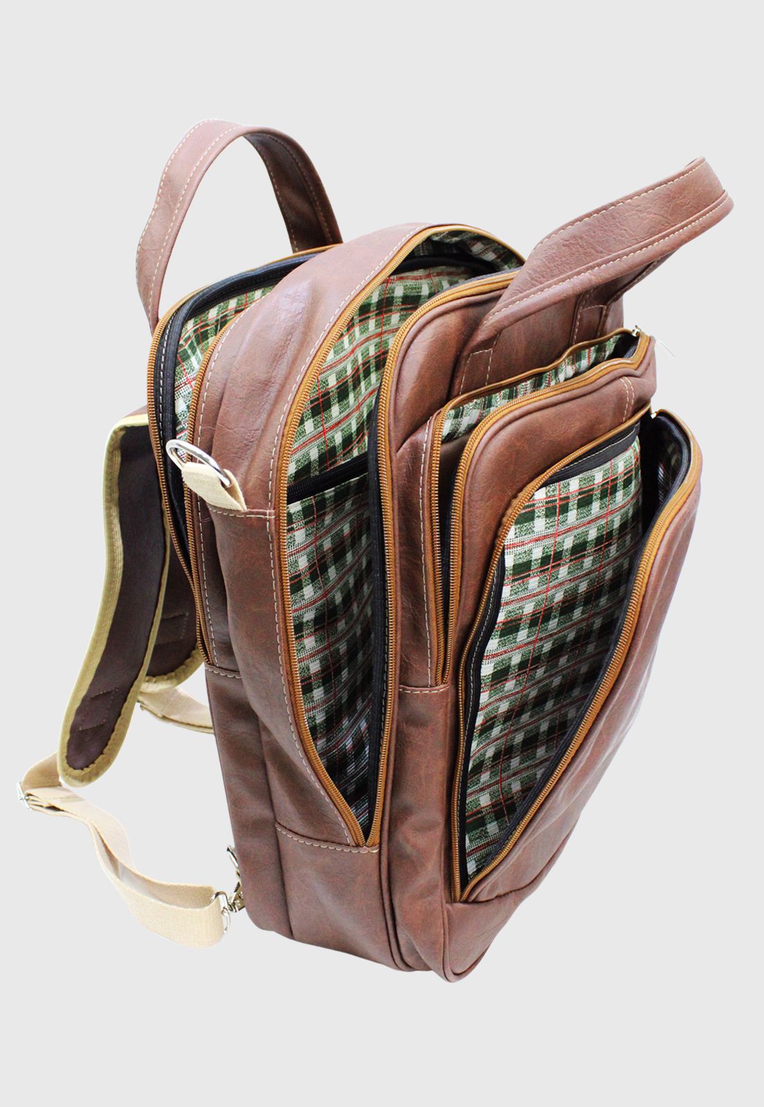 Bolsa Mochila Pasta Transversal Material Sintético Caramelo A001