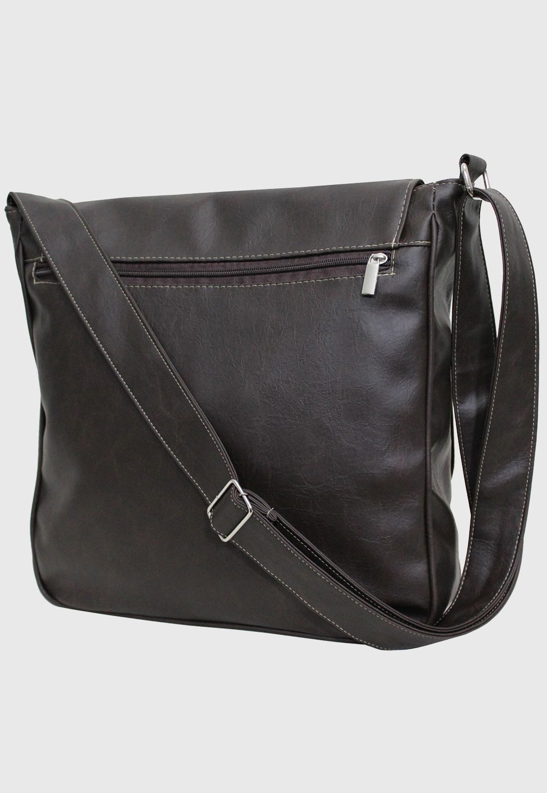 Bolsa Pasta Transversal Masculina Feminina Marrom L045 - Lenna's