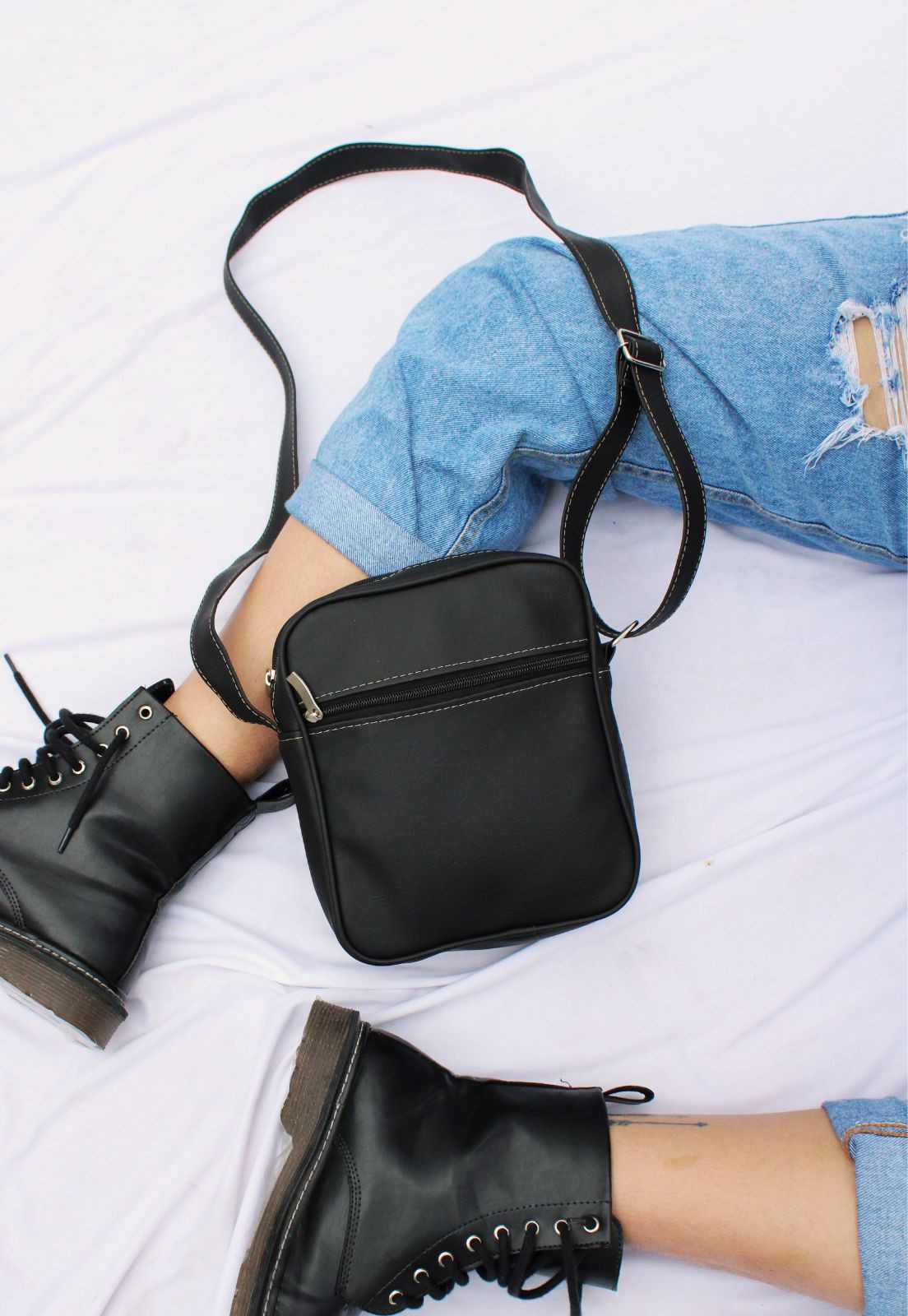Shoulder Bag Bolsa Transversal Pequena Preta L084 - Lenna's