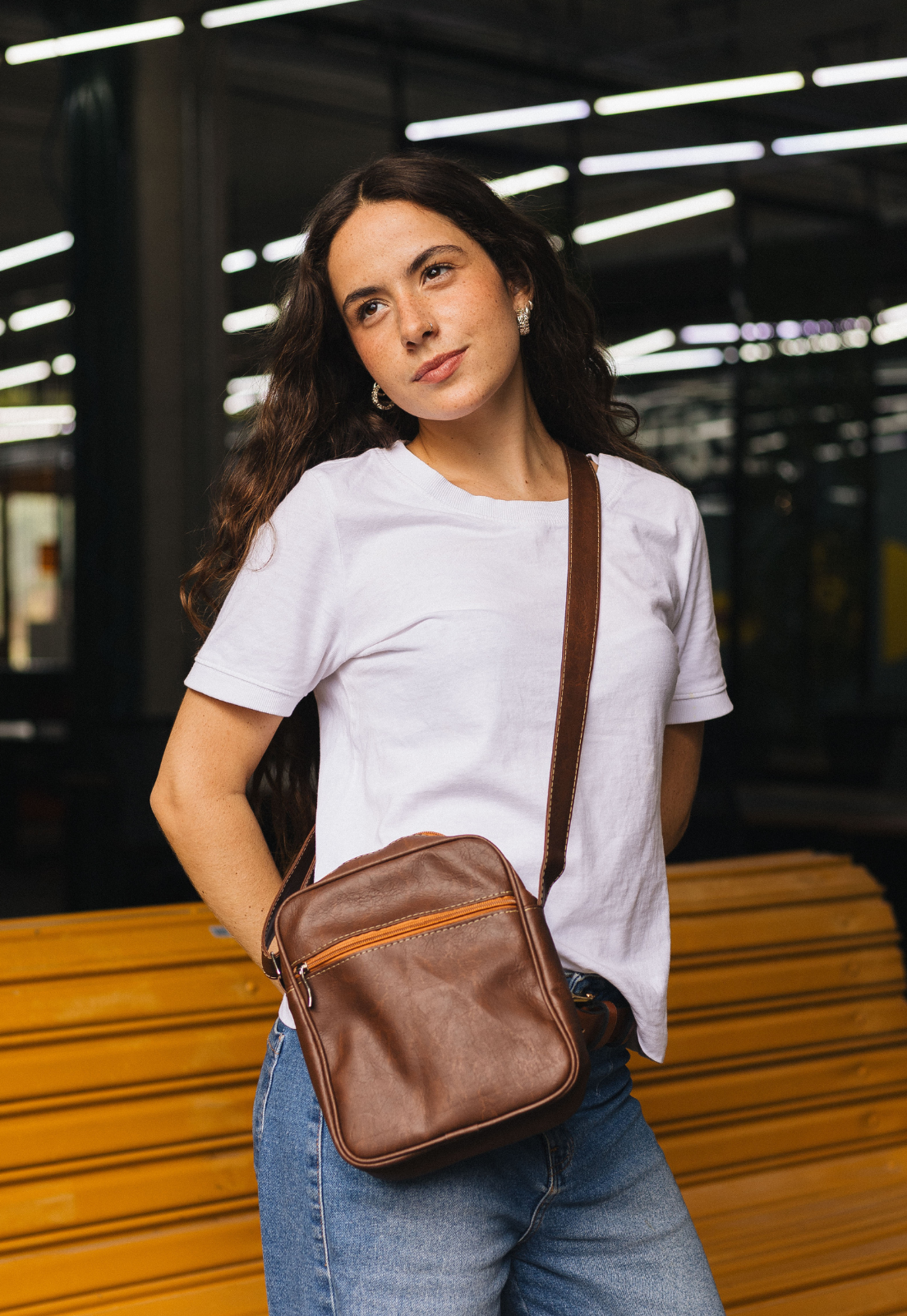 Shoulder Bag Bolsa Transversal Pequena Caramelo L084 - Lenna's