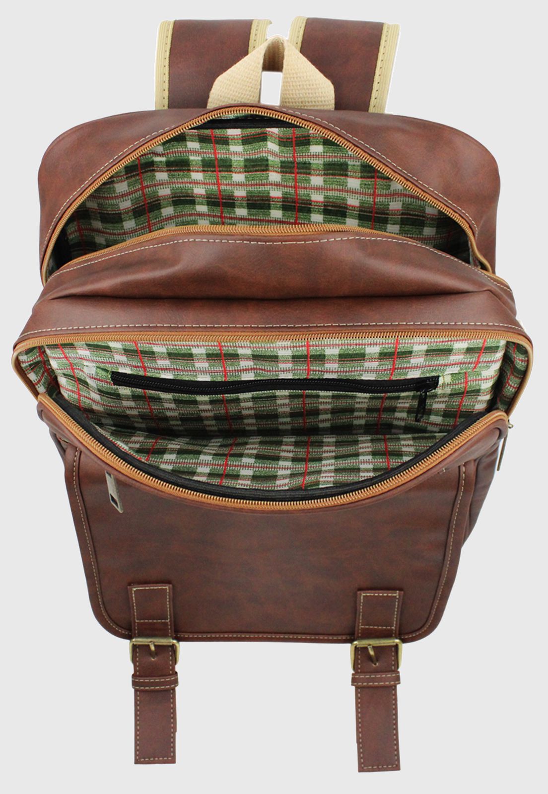 Mochila Executiva Vintage Masculina Feminina Caramelo LE03