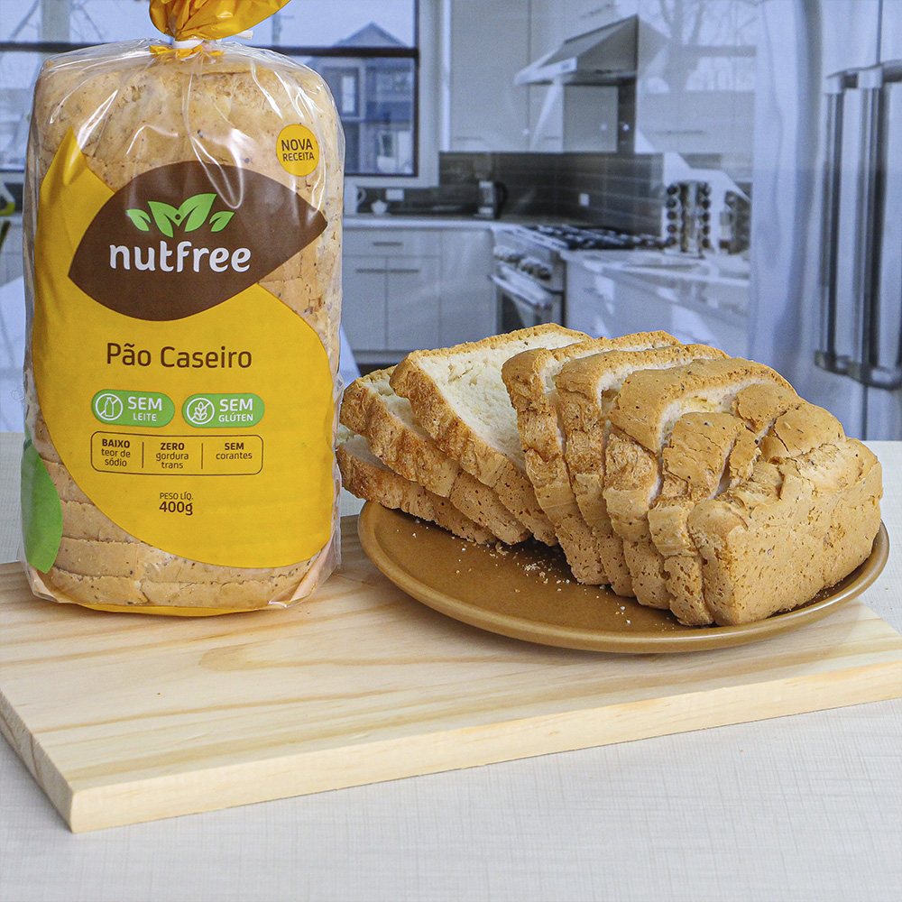 Pão saudável com gosto de pão caseiro - Nutfree Alimentos Saudáveis Sem ...
