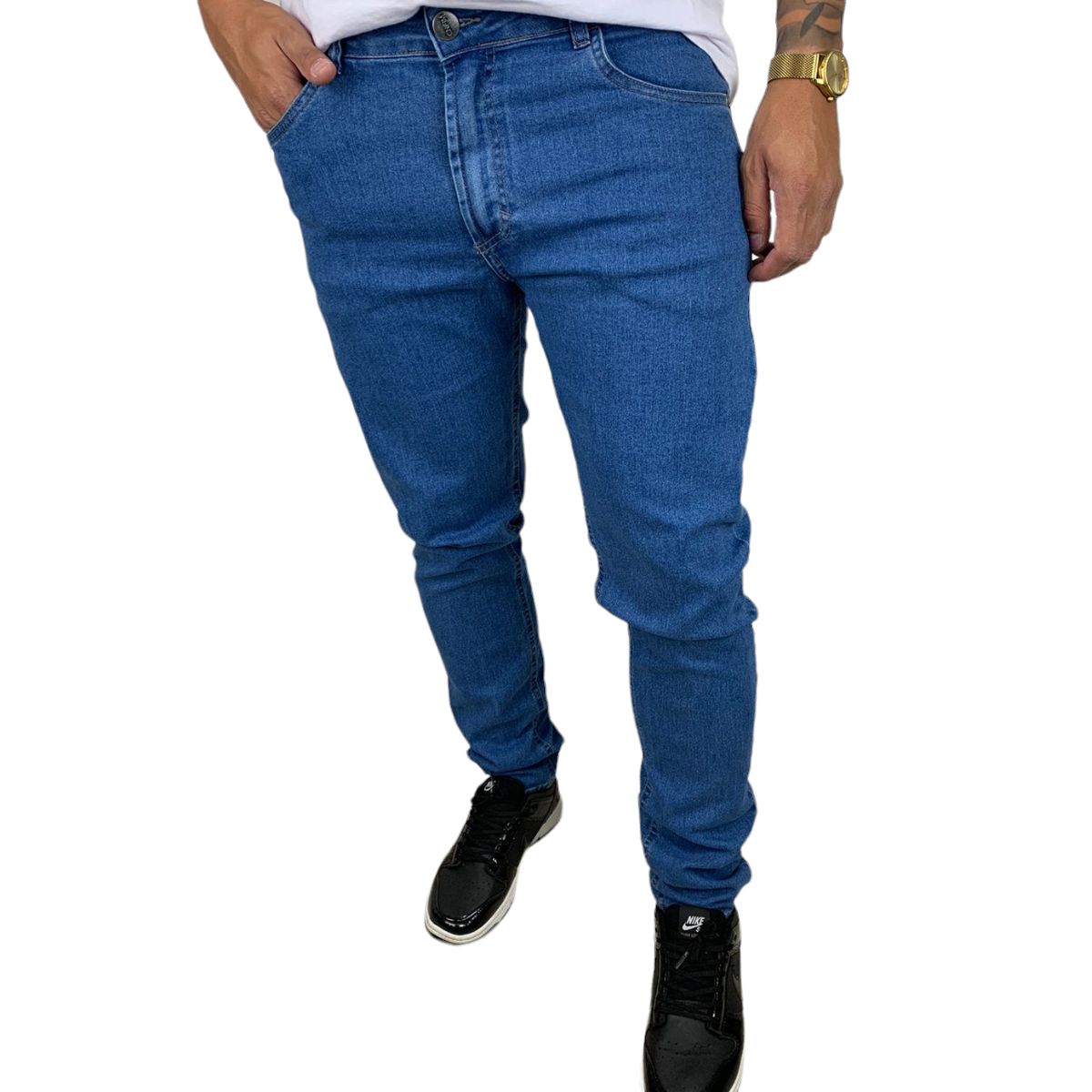 Calça Jeans Skinny Masculina Com Elastano Enfim - Outlet do Brás